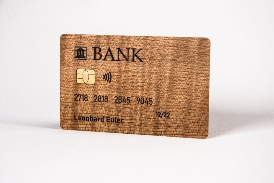Debitkarte aus Holz - Wooden Debit Card 